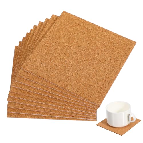 YOSADIER 10 Stück Teiliges Selbstklebende Kork Untersetzer Quadratisch Hitzebeständige Korkplatten für Getränke DIY Bastelprojekte rutschfest und Schützend für Tischflächen YOSADIER 10 Stück Teiliges Selbstklebende Kork Untersetzer Quadratisch Hitzebeständige Korkplatten für Getränke DIY Bastelprojekte rutschfest und Schützend für Tischflächen von YOSADIER