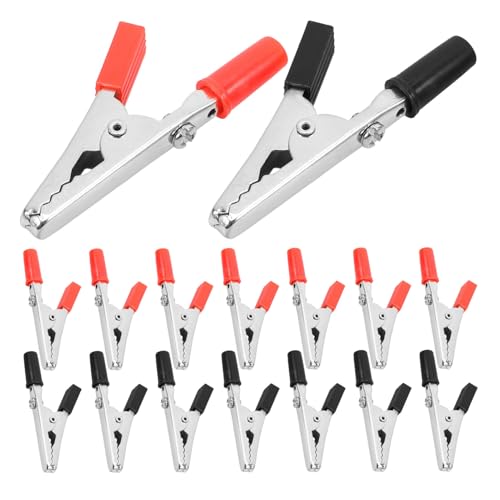 YOSADIER 100 Stück Isolierte Krokodilklemmen für Elektrotechnik Heavy Duty Metallclips mit Doppeltem Schutz Geeignet für Elektrische Tests Batterieanschluss Vielseitige Verwendung in YOSADIER 100 Stück Isolierte Krokodilklemmen für Elektrotechnik Heavy Duty Metallclips mit Doppeltem Schutz Geeignet für Elektrische Tests Batterieanschluss Vielseitige Verwendung in von YOSADIER