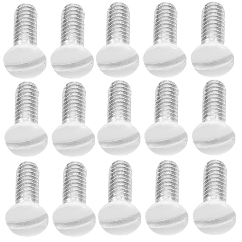 YOSADIER 100 Stück Weiße Wandplatten schrauben mit Gewinde Flacher Kopf Korrosionsbeständig für Schalter Steckdosen und Lichtplatten Langlebige Befestigungslösung für Wandabdeckungen von YOSADIER