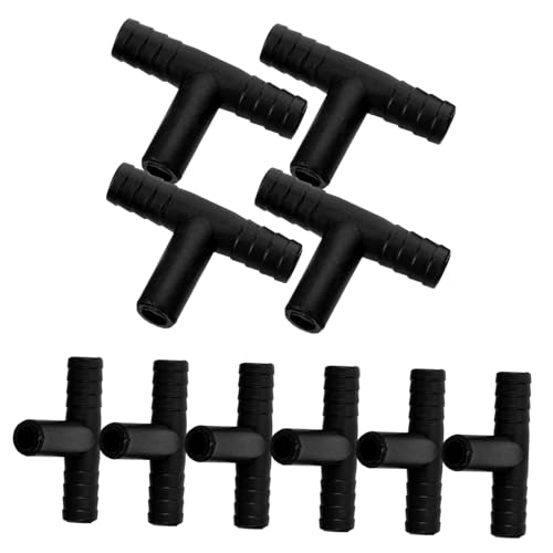 YOSADIER 10 Stück Wasser Adapter T-Form Schlauchanschluss für Tischbrunnen 8mm Wasserfall Verteiler Langlebig und Zubehör für Wasserpumpen Einfach zu Montieren von YOSADIER