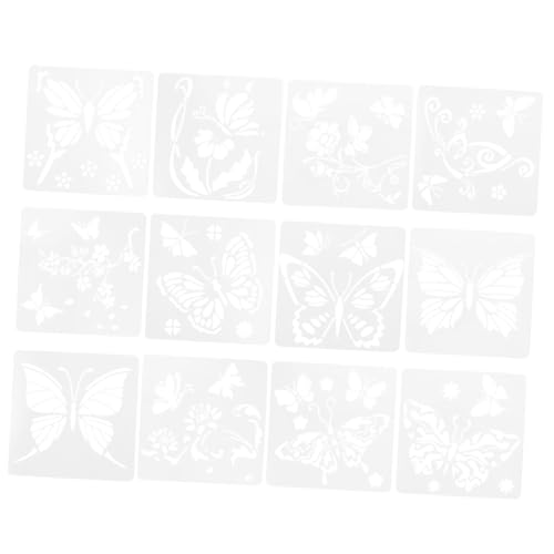YOSADIER 12 Stück Teiliges Schmetterling Wiederverwendbar für DIY Wand Holz Leinwand Malerei und Basteln mit Acryl Stoff Kreide Farbe YOSADIER 12 Stück Teiliges Schmetterling Wiederverwendbar für DIY Wand Holz Leinwand Malerei und Basteln mit Acryl Stoff Kreide Farbe von YOSADIER