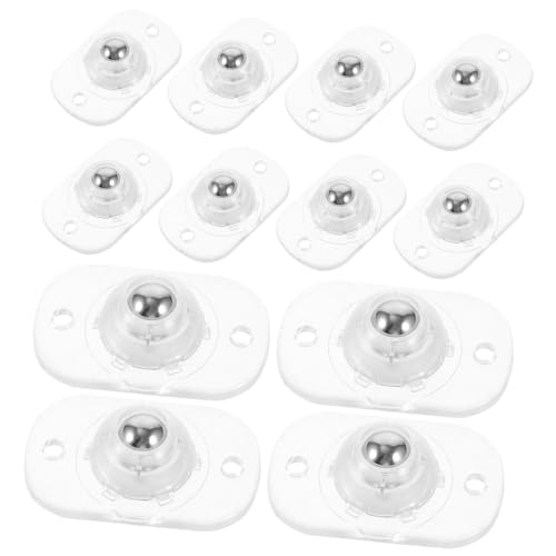 YOSADIER 12 Stück Teiliges Selbstklebende Mini universalrollen aus Edelstahl Drehbar Geräuscharm Robust und Bodenschonend Geeignet für Möbel Unterbett aufbewahrungsboxen und Küchengeräte von YOSADIER