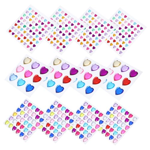 YOSADIER 12stücke Herz-Aufkleber Aus Acryl Mit Kristallen Für Nägel Herz-Strasssteine Zum Basteln Kleine Herz-Aufkleber Holografische Aufkleber Für Gesichtsjuwelen Nagelschmuck Mit YOSADIER 12stücke Herz-Aufkleber Aus Acryl Mit Kristallen Für Nägel Herz-Strasssteine Zum Basteln Kleine Herz-Aufkleber Holografische Aufkleber Für Gesichtsjuwelen Nagelschmuck Mit von YOSADIER
