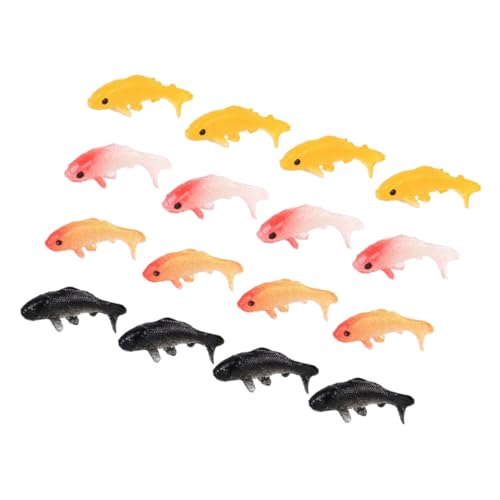 YOSADIER 15 Stück Teiliges Künstliche Zierkarpfen für Aquarien Realistische Dekoration Farbenfroh für Mini Aquarien und Teiche Aquarium Deko für Zuhause und Restaurants von YOSADIER
