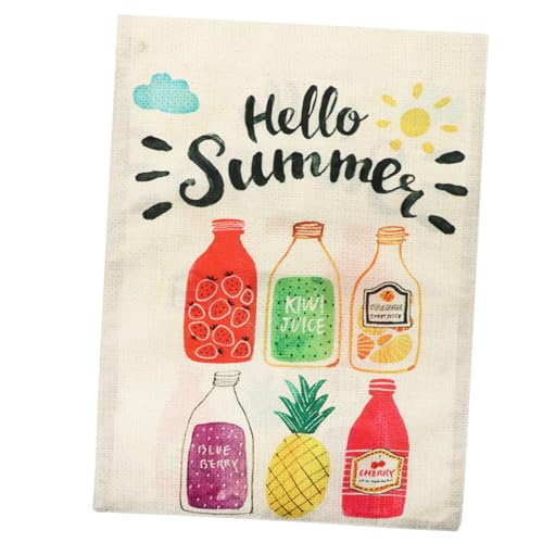 YOSADIER 1Stück Sommer Gartenflagge mit Doppeltem Druck Dekorative Fahne für Garten und Terrasse Hochwertiges Material mit Eisdruckmuster für Sommerpartys Hängedekoration von YOSADIER