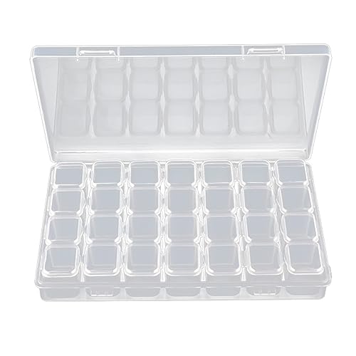 YOSADIER 2stücke Fächer Sortierbox Transparent Nailart Aufbewahrungsbox Nagelschmuck Behälter Leere Organizer Für Perlen Ohrringe Nagelperlen von YOSADIER