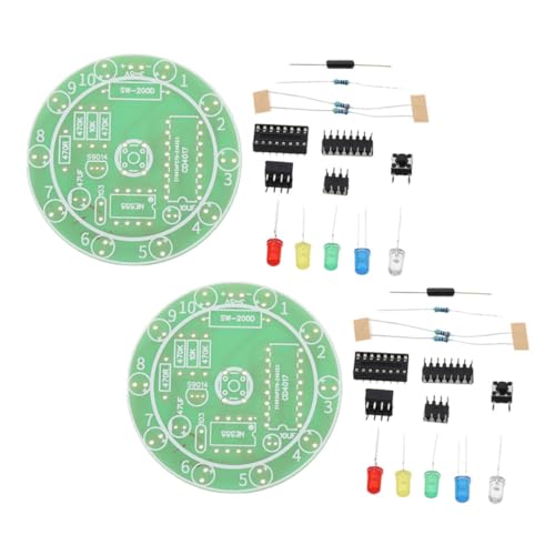 YOSADIER 2 Sets Schweiß Übungsset Leiterplatten Übungsset Mini Löt Übungsplatine Oberflächenmontage Lötset Elektrisches Lötset Lötkolben Set Kunststoff Grün von YOSADIER