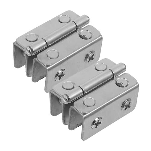 YOSADIER 2 Stück Glastürscharnier Verstellbare Doppelklammer für Schrank und Vitrinentüren Robust und Leise Einfache Montage ohne Bohren Design aus Rostfreiem Stahl YOSADIER 2 Stück Glastürscharnier Verstellbare Doppelklammer für Schrank und Vitrinentüren Robust und Leise Einfache Montage ohne Bohren Design aus Rostfreiem Stahl von YOSADIER