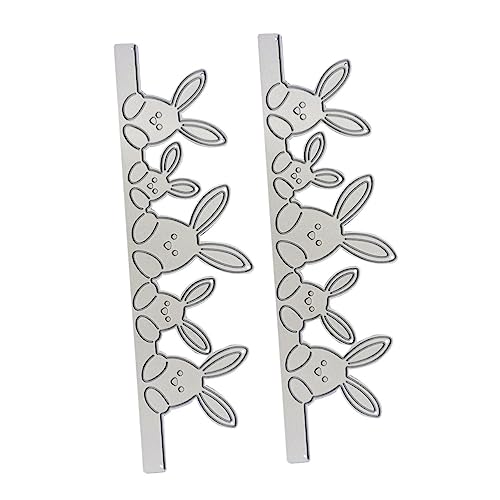 YOSADIER 2stücke Metall Osterschablonen Kaninchen Stanzschablonen Prägeschablonen Für Diy Scrapbooking Karten Basteln Handwerk von YOSADIER