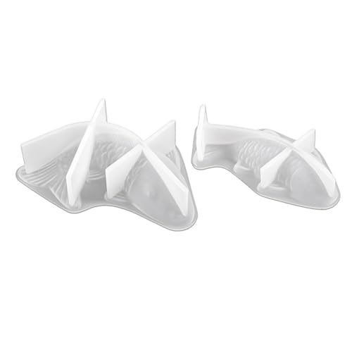 YOSADIER 2 Stück Silikonformen für Kerzenherstellung Fischform Gießmuster für DIY Handwerksprojekte für Duftende Kerzen und Fondant Wiederverwendbar und Flexibel von YOSADIER