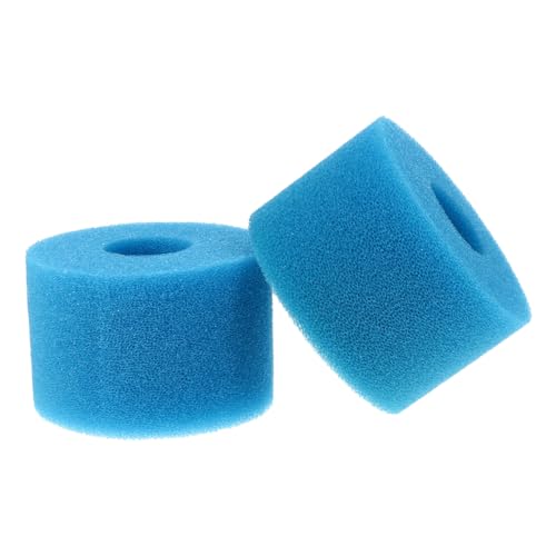 YOSADIER 2 Stück Teiliges Schwimmbad filterkartuschen Wiederverwendbarer Filterschwamm Zylindrischer Poolfilter mit Anti verstopfungsfunktion Kompatibel mit Poolpumpen Waschbarer von YOSADIER