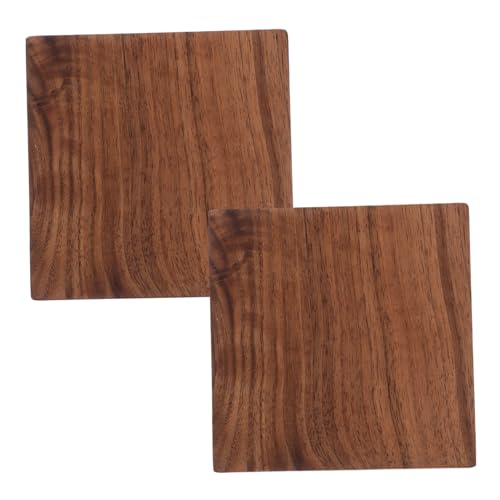 YOSADIER 2 Stück Verdickte Schwarze Walnuss Holzplatten Unbehandelte Holzblöcke DIY Schnitzholz Bastelholz für Gravur Handwerk Projekte von YOSADIER
