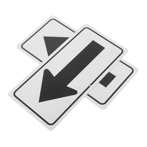 YOSADIER 2 Stück Witterungsbeständiges Reflektierendes Aluminium Pfeilschild Langlebiges Verkehrszeichen mit Vorgebohrten Löchern zur Einfachen Montage Wänden Zäunen Pfosten und Türen Hohe von YOSADIER