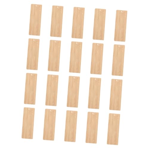YOSADIER 20 Stück Teiliges Bambus lesezeichen Blanko DIY Lesezeichen aus Natürlichem Bambus Vielseitig Bemalbar und Dekorierbar für Geschenke Party Bastelbedarf von YOSADIER