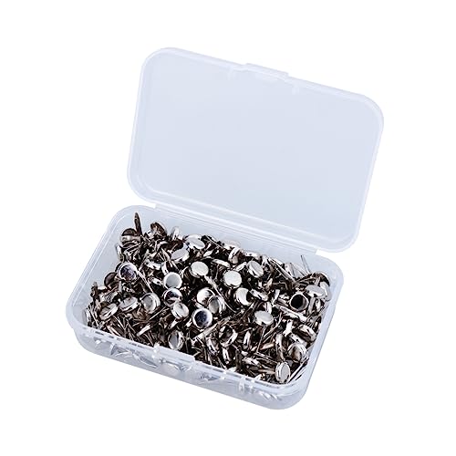 YOSADIER 200stücke Silberne Brads Rundkopf Büroklammern Mit Aufbewahrungsbox Für Scrapbooking Und Bastelarbeiten YOSADIER 200stücke Silberne Brads Rundkopf Büroklammern Mit Aufbewahrungsbox Für Scrapbooking Und Bastelarbeiten von YOSADIER