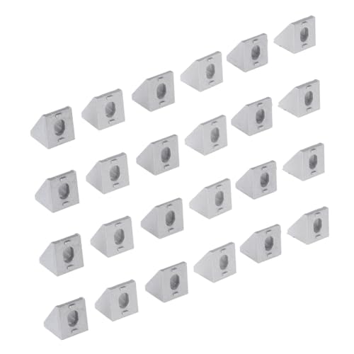 YOSADIER 25 Stück Teiliges Aluminium Corner Bracket Aluminiumprofil Winkelverbinder Robust für Cnc Router Roboterrahmen Geeignet für Series Aluminiumprofile YOSADIER 25 Stück Teiliges Aluminium Corner Bracket Aluminiumprofil Winkelverbinder Robust für Cnc Router Roboterrahmen Geeignet für Series Aluminiumprofile von YOSADIER
