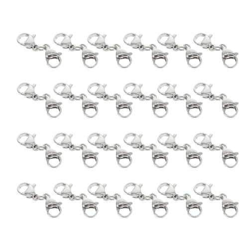 YOSADIER 25 Stück Teiliges Edelstahl Lobster Karabinerverschlüsse Doppelklauen Verbinder Schmuckverschlüsse für Halsketten Armbänder DIY Verlängerungsketten Zubehör YOSADIER 25 Stück Teiliges Edelstahl Lobster Karabinerverschlüsse Doppelklauen Verbinder Schmuckverschlüsse für Halsketten Armbänder DIY Verlängerungsketten Zubehör von YOSADIER