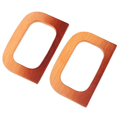YOSADIER 2Stücke DIY Handtaschen Griffe Holz Ersatzgriffe für Taschen Vielseitig Einsetzbar Langlebig und für Kreative Projekte von YOSADIER