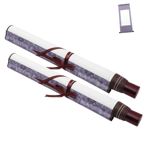 YOSADIER 2stücke Hängeschriftrollenpapier Leeres Chinesische Malschriftrolle Kinderschriftrollenpapier Kalligraphie-kunstschriftrolle Mit Guter Wasseraufnahme Hohe Saugfähigkeit Klare Textu von YOSADIER