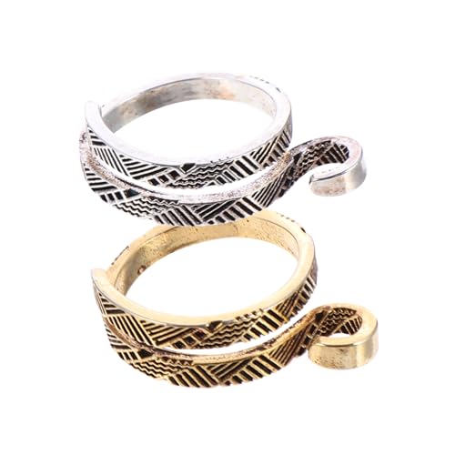 YOSADIER 2stücke Metall Wickler Fingerstrickring Strickwerkzeug Diy Strickschlaufe Nähwinde Für Häkeln Und Stricken von YOSADIER
