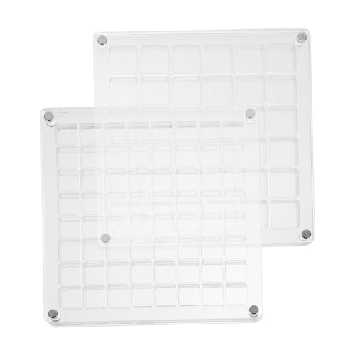 YOSADIER 2stücke Muschel Aufbewahrungsbox Transparent Mit Vielen Fächern Für Schmuck Und Nagelzubehör Edles Design Zur Dekoration Und Organisation von YOSADIER