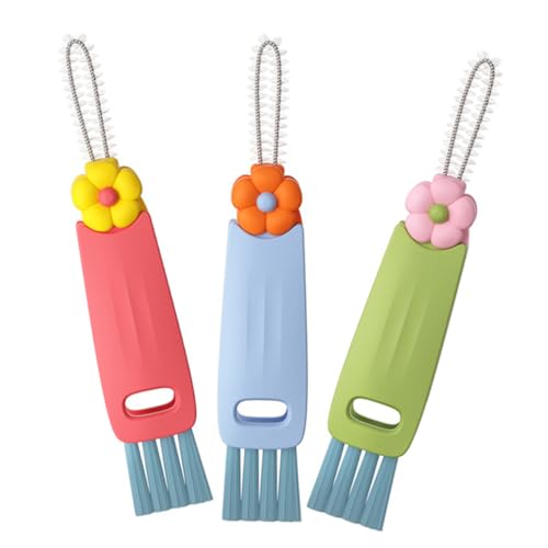 YOSADIER 3 Stück 3 1 Deckelbürste Saugnapf Abfluss Getränkebecher Toiletteneimer Kaffee Trimmer Airbrush Tassen Edelstahlflaschen Aufhängen Strohbürste Pfeife Kit Ätzender Griff von YOSADIER