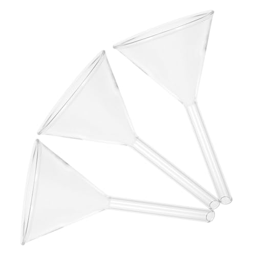 YOSADIER 3 Stück Glas Trichter Wissenschaftlicher Filtertrichter Labor Trichter Transparenter Glasfülltrichter Robust Kompakt Für Flüssigkeitstransfer In Kleine Flaschen von YOSADIER