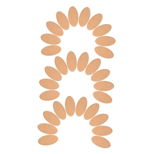 YOSADIER 30 Stück Unlackierte Ovale Holzscheiben Bastelholz Naturbelassen für DIY Handwerk Bemalen Hochzeits und Weihnachtsdeko Vielseitige Holzstücke zum Gestalten von YOSADIER