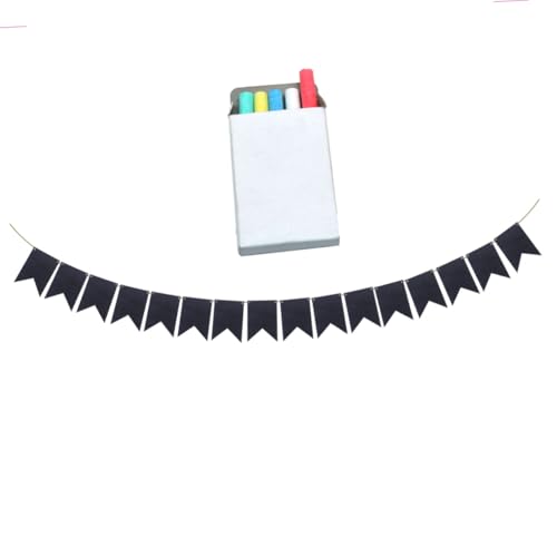 YOSADIER 32 Stück Teiliges DIY Kreidetafel Banner Kreidestiften Beschreibbare Wimpelgirlande für Party und Schulkind Deko Wiederverwendbare Schwarze Schultafel Dekoration YOSADIER 32 Stück Teiliges DIY Kreidetafel Banner Kreidestiften Beschreibbare Wimpelgirlande für Party und Schulkind Deko Wiederverwendbare Schwarze Schultafel Dekoration von YOSADIER