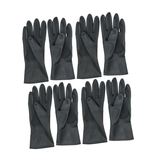 YOSADIER 4 Paar Wasserdichte Haarfärbehandschuhe Rutschfeste Gummihandschuhe für Friseure und Gartenarbeit Lange Elastische Schutzhandschuhe Schwarz YOSADIER 4 Paar Wasserdichte Haarfärbehandschuhe Rutschfeste Gummihandschuhe für Friseure und Gartenarbeit Lange Elastische Schutzhandschuhe Schwarz von YOSADIER