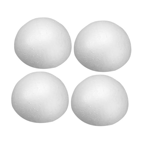 YOSADIER 4 Stück Weiße Schaumstoff-halbkugeln Vielseitig für DIY Bastelprojekte Hochzeit Dekoration Blumenarrangements Bemalbare Schaumstoff Halbkreise für Kreative Modelle von YOSADIER