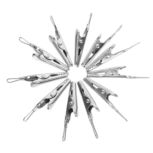 YOSADIER 40 Stück Teiliges Alligator Clips Metallklemmen Rostfrei Kompakt für Elektronische Tests und Batterieklemmen Vielseitig Einsetzbar für den Heim und Kfz Einsatz von YOSADIER