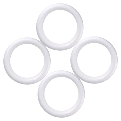 YOSADIER 4stücke Schaumstoffringe Für Weihnachtsdekoration Handgemachte Bastelaccessoires Für Kreative Partydekorationen Styroporringe Für Und Girlanden von YOSADIER