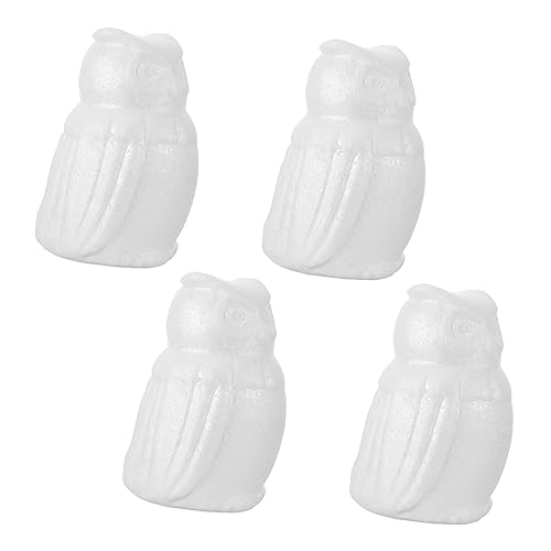 YOSADIER 4Stücke DIY Styropor Eulen für Unvollendete Bastelmaterialien für Dekoration für und Verschiedene DIY Projekte von YOSADIER