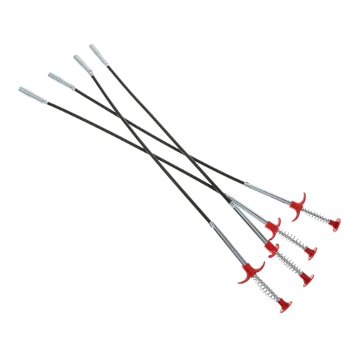 YOSADIER 4Stücke Teiliges Abflussreinigungswerkzeug Multifunktionales Flexibles Grabber Werkzeug für Verstopfte Abflüsse Küche Bad und Toilette von YOSADIER
