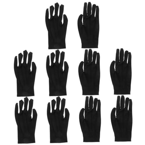 YOSADIER 5 Paar Arbeitshandschuhe Münzhandschuhe Schwarze Handschuhe Schwarze Handschuhe Polyester von YOSADIER