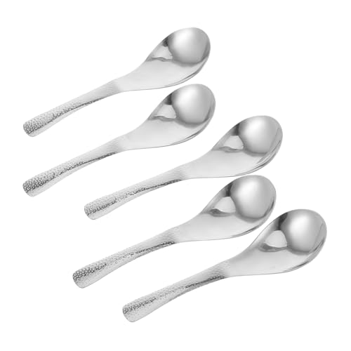 YOSADIER 5 Stück Teiliges Löffel mit Vielseitig Einsetzbare Suppen und Dessertlöffel für Zuhause Küche und Restaurant Langlebig und Rutschfest YOSADIER 5 Stück Teiliges Löffel mit Vielseitig Einsetzbare Suppen und Dessertlöffel für Zuhause Küche und Restaurant Langlebig und Rutschfest von YOSADIER