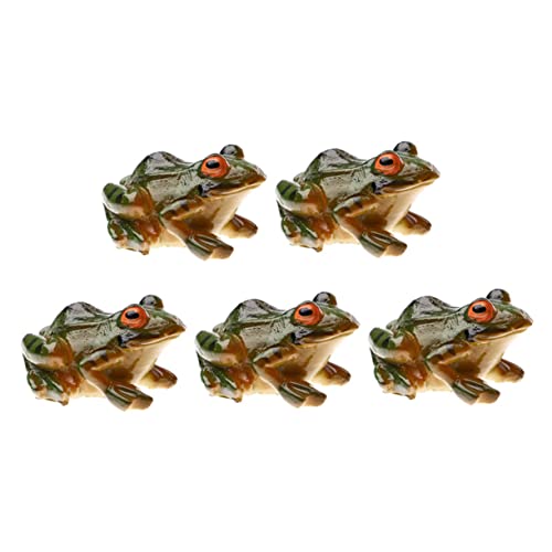YOSADIER 5 Stück Teiliges Resin Frosch Dekor Wetterfest Langlebig Gartendeko Figuren für Blumentopf Bonsai und Außenbereich Niedliche Miniatur Frosch skulpturen für Garten Terrasse YOSADIER 5 Stück Teiliges Resin Frosch Dekor Wetterfest Langlebig Gartendeko Figuren für Blumentopf Bonsai und Außenbereich Niedliche Miniatur Frosch skulpturen für Garten Terrasse von YOSADIER