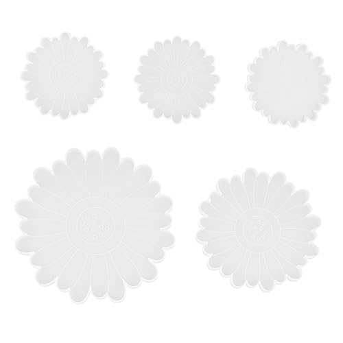 YOSADIER 5 Stück Untersetzer Silikonform gestalten handystativ gießform untersetzer schallplatten silikonpads geformt Herstellung Epoxid Handwerkswerkzeuge Kristall-Epoxy-Form Kieselgel von YOSADIER