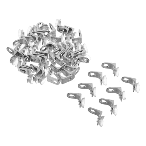 YOSADIER 50 Stück Teiliges Küchenregalhalter aus Metall und Stabile Langlebige Bodenträger mit Saugnapf und Schrauben Belastbare Regalstützen für Küchenschränke Bücherregal Vielseitig von YOSADIER