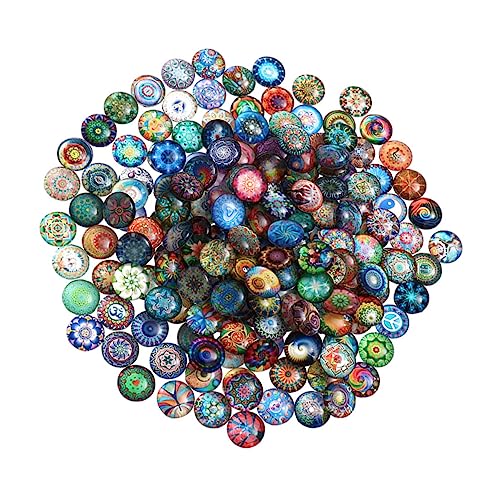 YOSADIER 50stücke Runde Glas Patches Schmuck Handwerk Edelstein Patches DIY Materialien Für Kreativprojekte Und Bastelarbeiten von YOSADIER