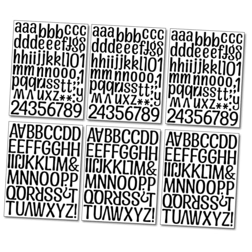 YOSADIER 6 Blätter DIY Buchstaben Aufkleber Selbstklebend Vinyl Zahlen Sticker Wetterfest für Briefkasten Hausnummer Kinderzimmer Wanddeko Schwarz und Kleinbuchstaben YOSADIER 6 Blätter DIY Buchstaben Aufkleber Selbstklebend Vinyl Zahlen Sticker Wetterfest für Briefkasten Hausnummer Kinderzimmer Wanddeko Schwarz und Kleinbuchstaben von YOSADIER