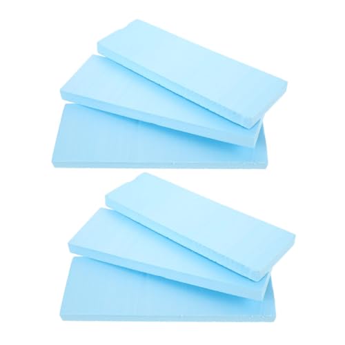 YOSADIER 6 Stück Schaumstoffplatten DIY Bastelschaumplatten Modellierschaum Projektschaum Bastelschaumblock Sandtisch Modellmaterialien Szenenmodellmaterial Modellbaumaterial Himmelblaues von YOSADIER