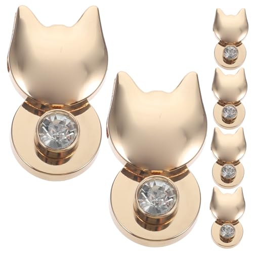 YOSADIER 6 Stück Teiliges Katzenform Taschenverschlüsse aus Langlebig als Ersatz und Dekoration für Handtaschen und Geldbörsen Stilvoll und Leicht zu Montieren von YOSADIER