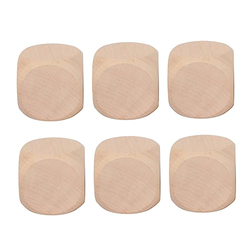 YOSADIER 6 Stück Teiliges Set Holz Würfel Blanko für Kreative DIY Projekte Basteln und Puzzle Unbehandelte Holzblöcke für Gestaltung und Bastelideen von YOSADIER