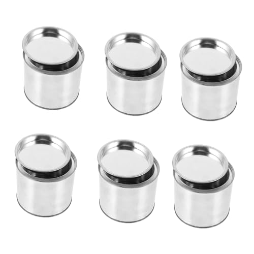 YOSADIER 6stücke Runde Farbdosen Aus Eisen Praktische Farbspeicherdose Langlebiger Tintenbehälter von YOSADIER