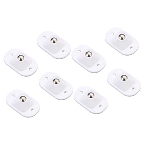 YOSADIER 8 Stück Selbstklebende Schwenkbare Kugelrollen Robuste Möbelrollen mit Präziser Verarbeitung Montagefreundlich ohne Bohren Langlebig für Aufbewahrungsboxen und Rollwagen Weiß von YOSADIER