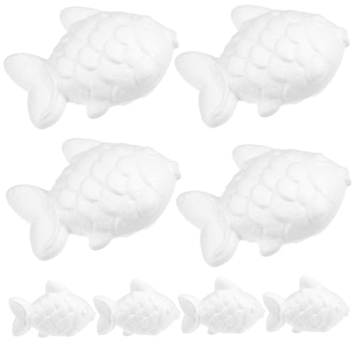 YOSADIER 8 Stück Teiliges Schaumstoffbälle in Fischform zum Bemalen Leichtes DIY Bastelset aus Sicherem Schaumstoff Dekorative Tierornamente für Aquarien und Kreative Bastelprojekte von YOSADIER