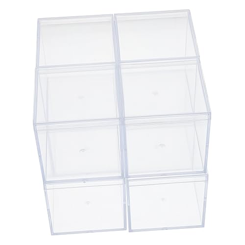 YOSADIER 8 Stück Transparente Acryl Aufbewahrungsboxen mit Deckel Quadratische Kunststoffbehälter für Schmuck Kleine Gegenstände Geschenkboxen Vielseitige Nutzung von YOSADIER