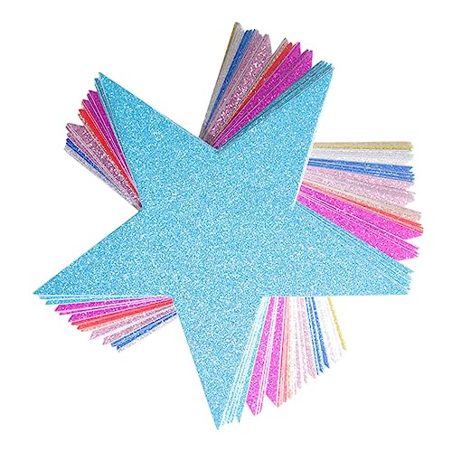 YOSADIER 80 Stück Teiliges Geburtstagsdekor Papier Glitzernde Fünf Zackige Sterne Girlande Kinderzimmerdeko Umweltfreundlich Sicher von YOSADIER